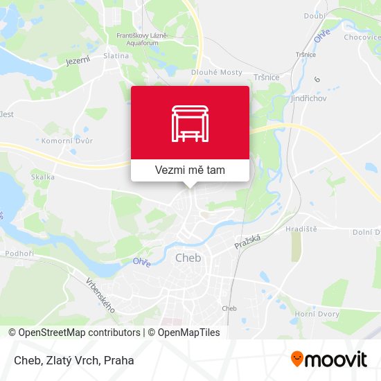 Cheb, Zlatý Vrch mapa