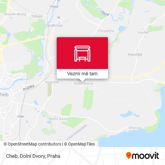 Cheb, Dolní Dvory mapa