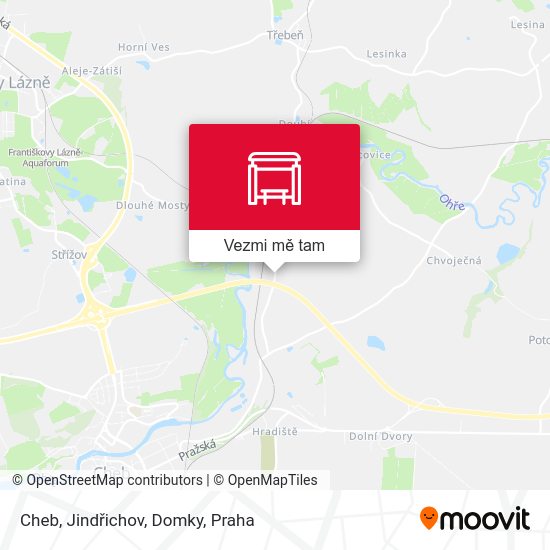 Cheb, Jindřichov, Domky mapa