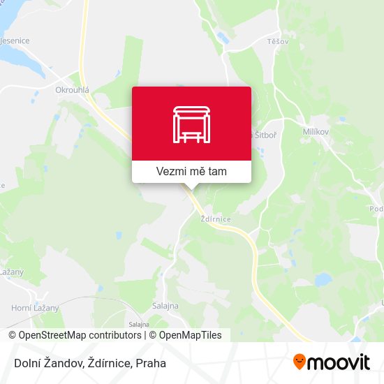 Dolní Žandov, Ždírnice mapa