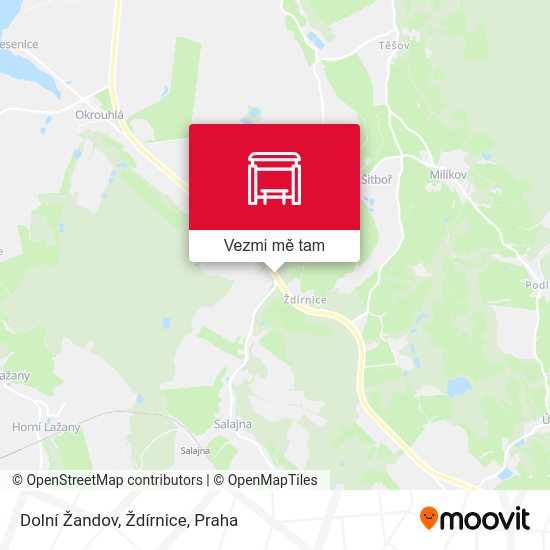 Dolní Žandov, Ždírnice mapa