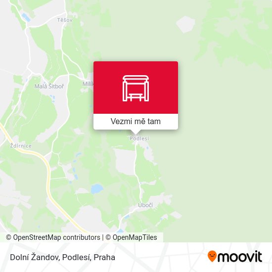 Dolní Žandov, Podlesí mapa