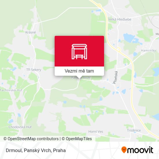 Drmoul, Panský Vrch mapa