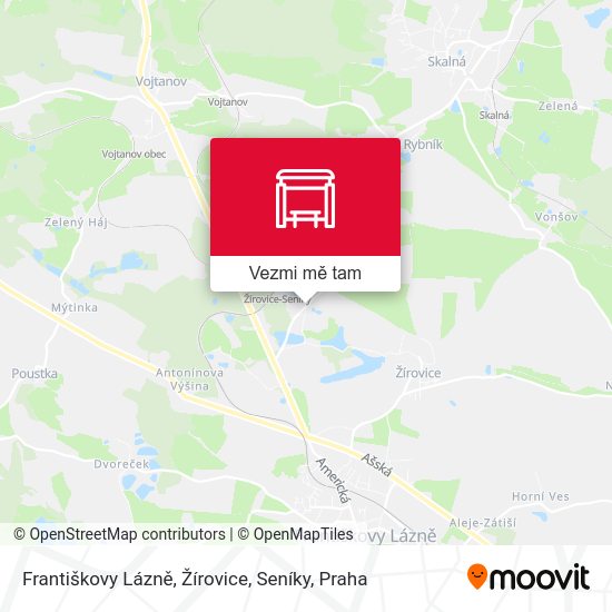 Františkovy Lázně, Žírovice, Seníky mapa