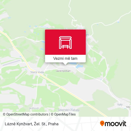 Lázně Kynžvart, Žel. St. mapa