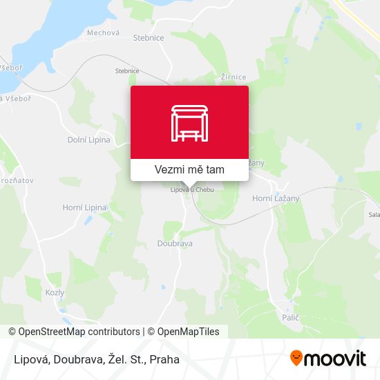 Lipová, Doubrava, Žel. St. mapa