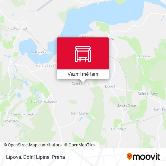 Lipová, Dolní Lipina mapa