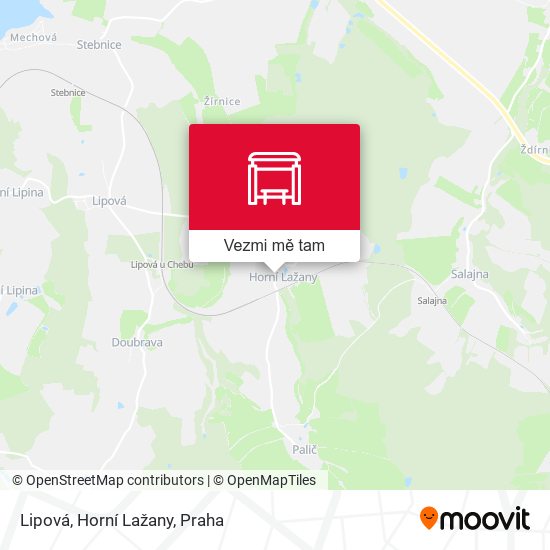 Lipová, Horní Lažany mapa