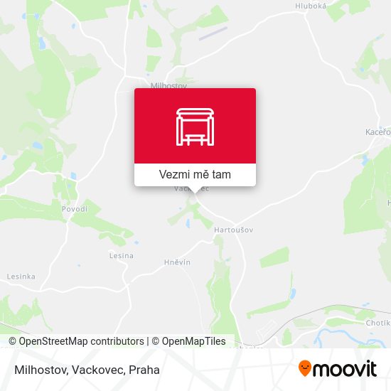 Milhostov, Vackovec mapa