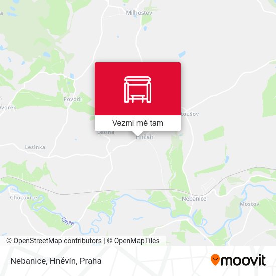 Nebanice, Hněvín mapa