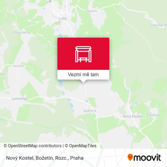 Nový Kostel, Božetín, Rozc. mapa