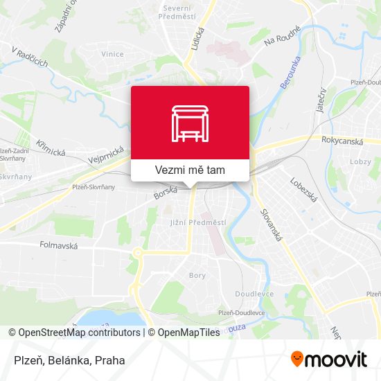 Plzeň, Belánka mapa