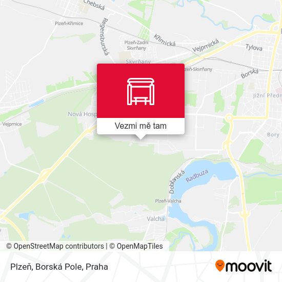 Plzeň, Borská Pole mapa