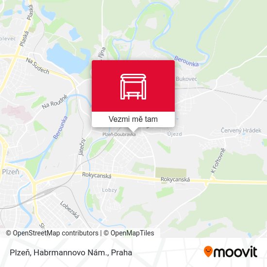 Plzeň, Habrmannovo Nám. mapa