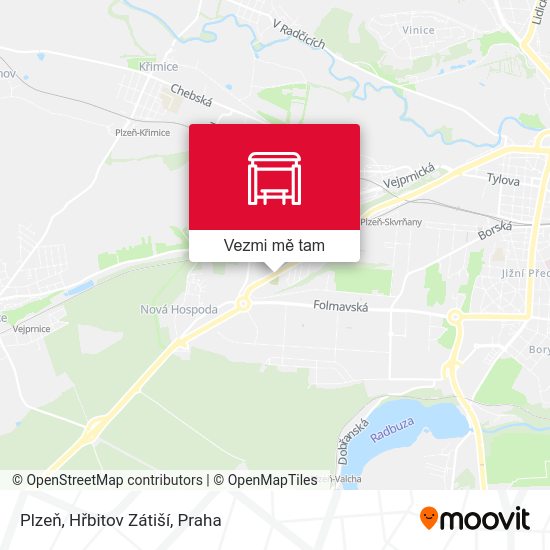 Plzeň, Hřbitov Zátiší mapa