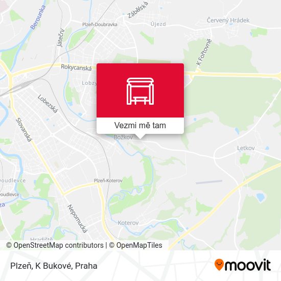 Plzeň, K Bukové mapa
