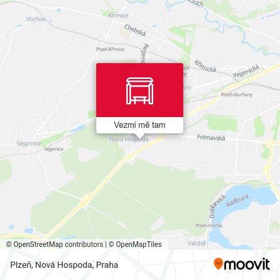 Plzeň, Nová Hospoda mapa