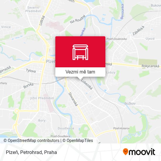 Plzeň, Petrohrad mapa