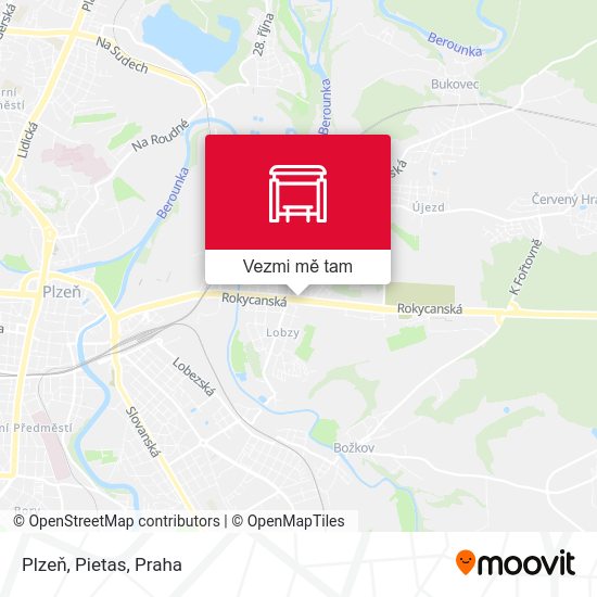 Plzeň, Pietas mapa
