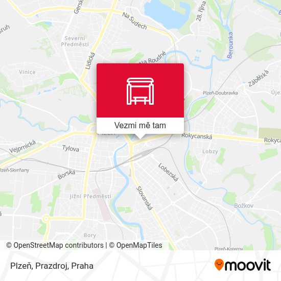 Plzeň, Prazdroj mapa