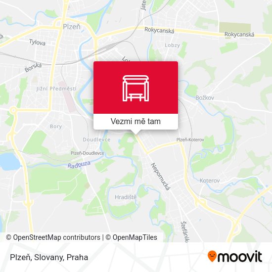 Plzeň, Slovany mapa