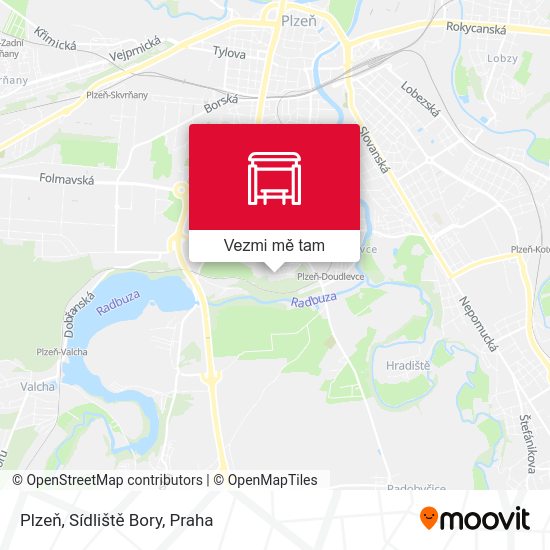 Plzeň, Sídliště Bory mapa