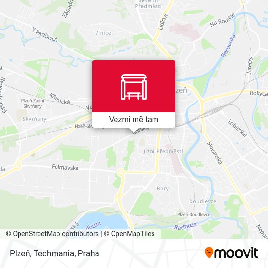 Plzeň, Techmania mapa