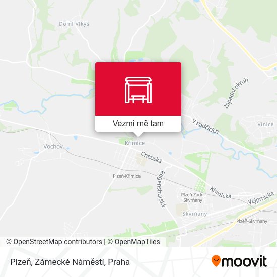 Plzeň, Zámecké Náměstí mapa