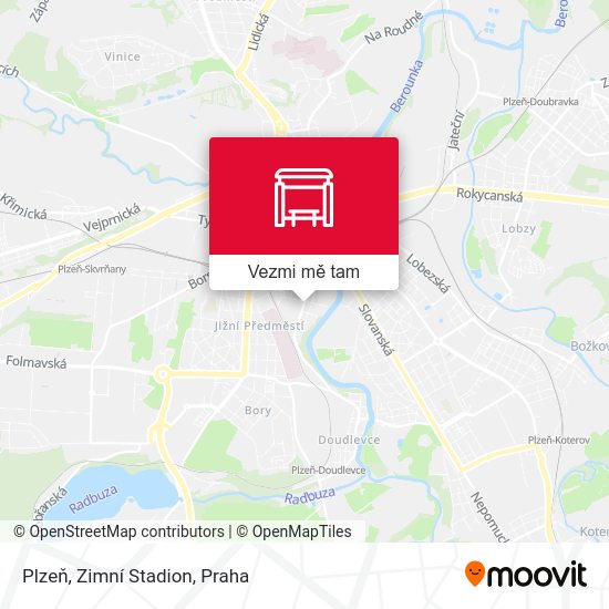 Plzeň, Zimní Stadion mapa