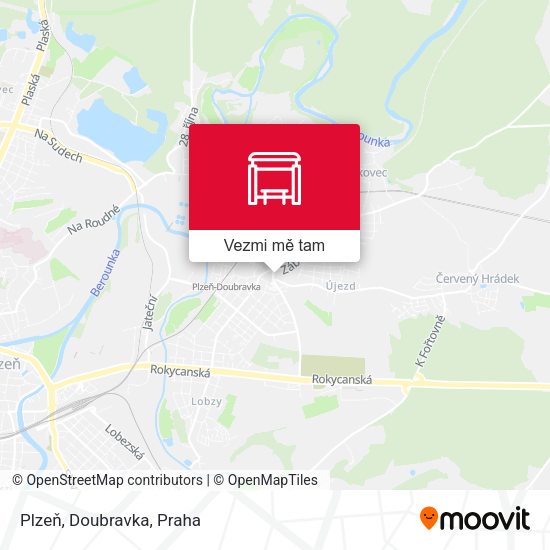 Plzeň, Doubravka mapa