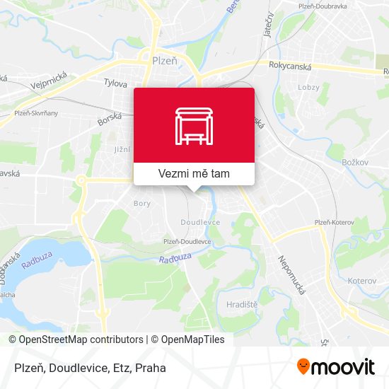 Plzeň, Doudlevice, Etz mapa