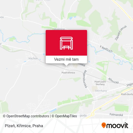 Plzeň, Křimice mapa