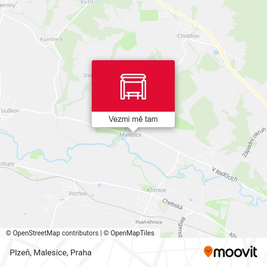Plzeň, Malesice mapa