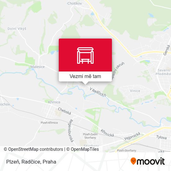 Plzeň, Radčice mapa