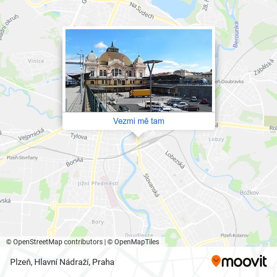 Plzeň, Hlavní Nádraží mapa