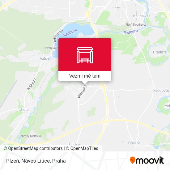 Plzeň, Náves Litice mapa