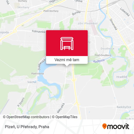 Plzeň, U Přehrady mapa