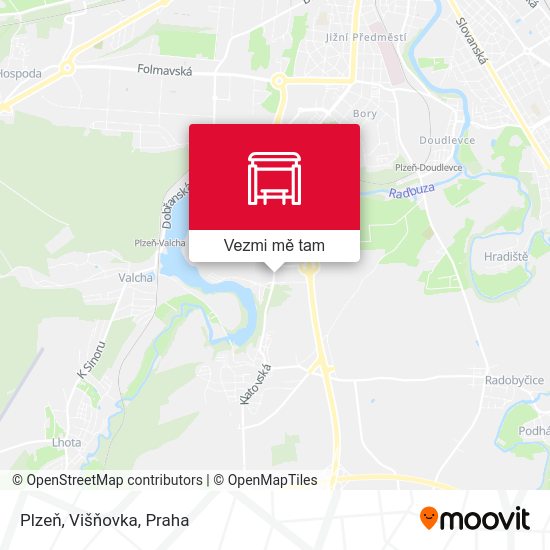 Plzeň, Višňovka mapa