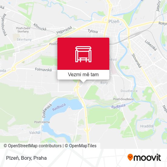 Plzeň, Bory mapa