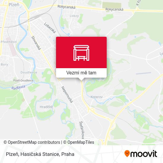 Plzeň, Hasičská Stanice mapa