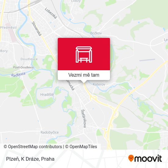 Plzeň, K Dráze mapa
