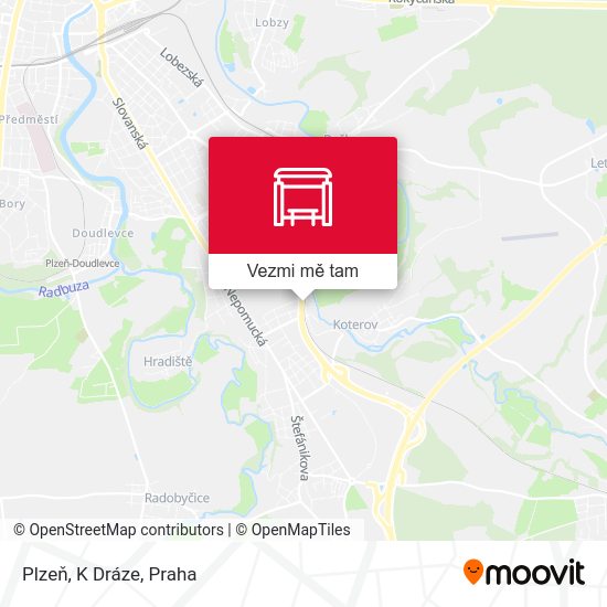 Plzeň, K Dráze mapa