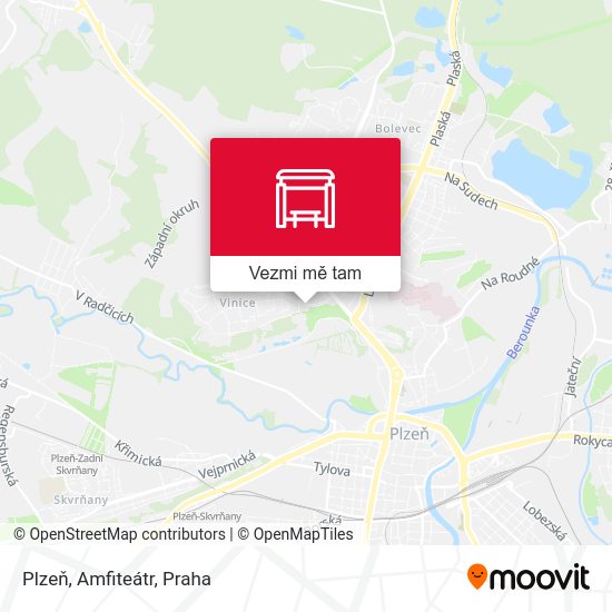 Plzeň, Amfiteátr mapa