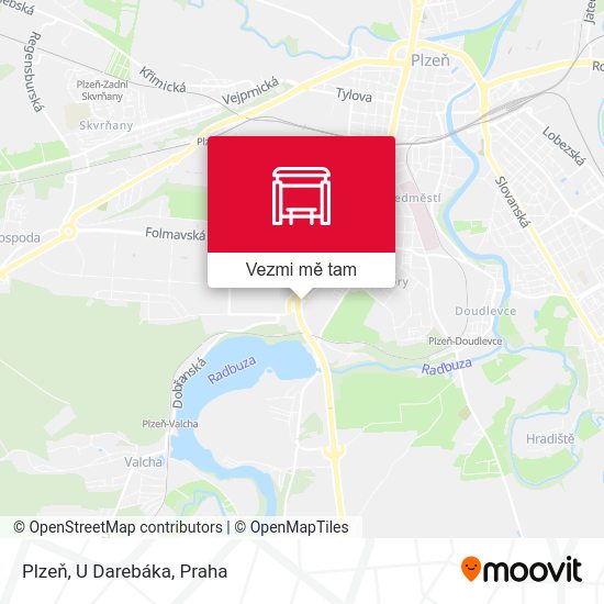 Plzeň, U Darebáka mapa