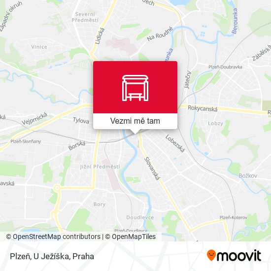 Plzeň, U Ježíška mapa