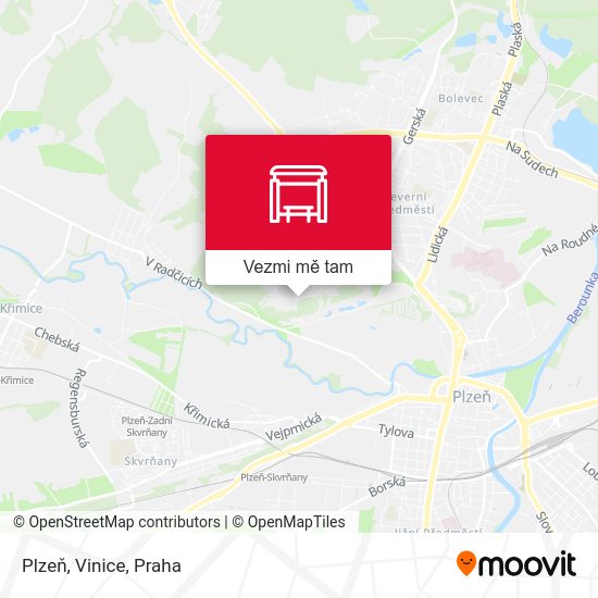 Plzeň, Vinice mapa