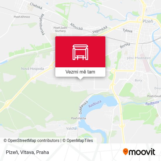 Plzeň, Vltava mapa