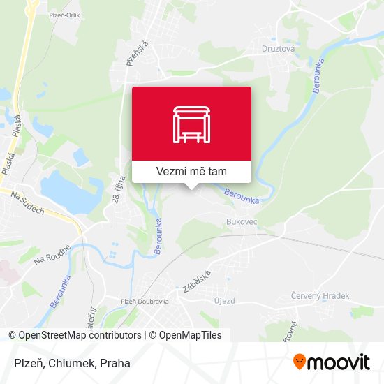 Plzeň, Chlumek mapa