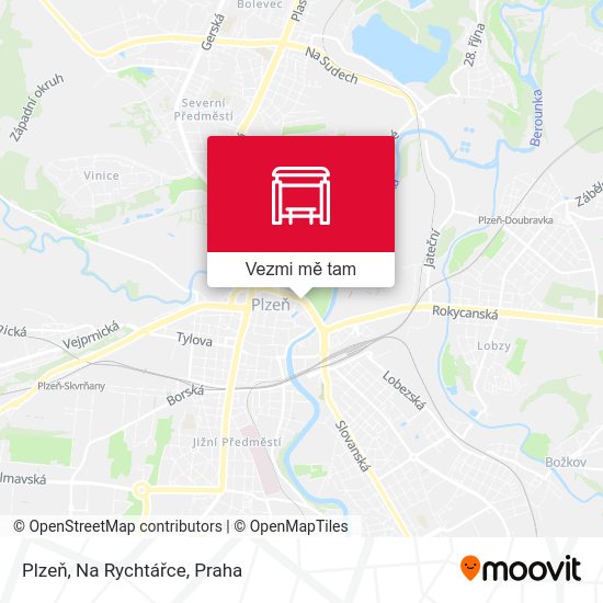 Plzeň, Na Rychtářce mapa