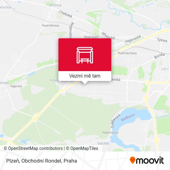 Plzeň, Obchodní Rondel mapa